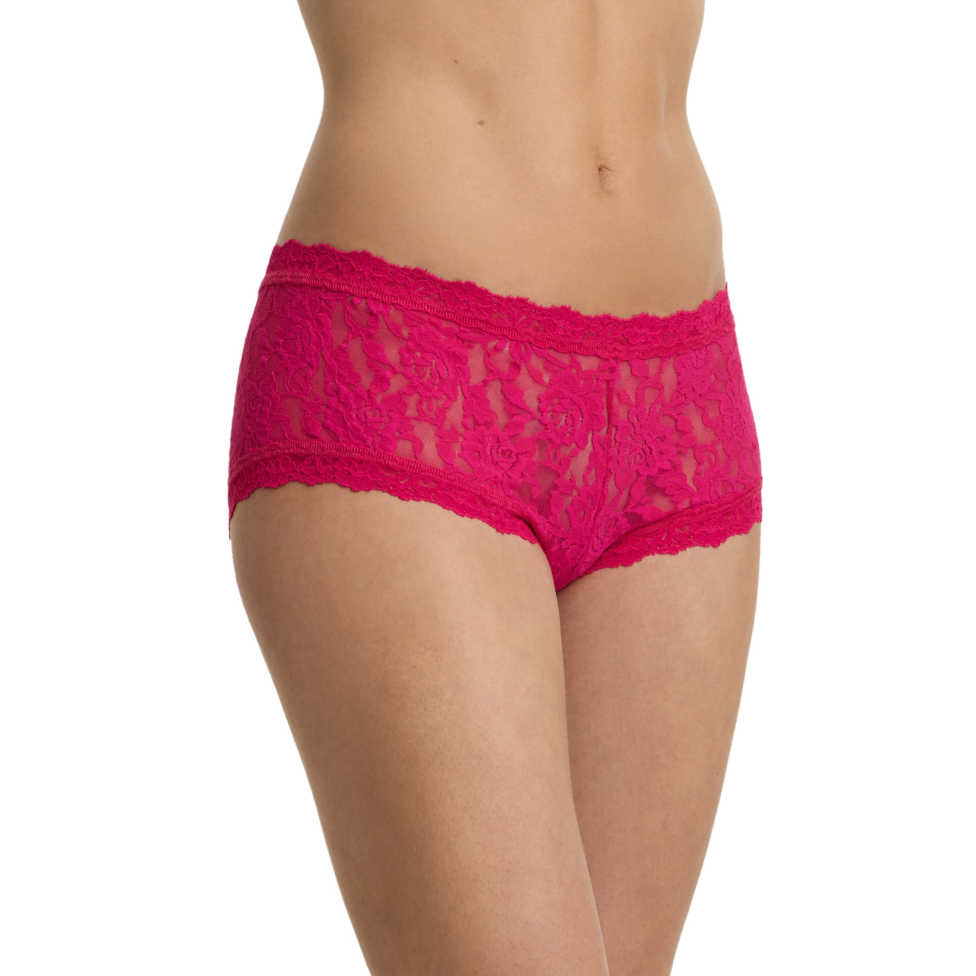 Signature Lace Boy Short | Sealed With A Kiss (Pink)
