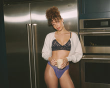 Signature Lace Low Rise Thong | Deep Sleep (Blue)