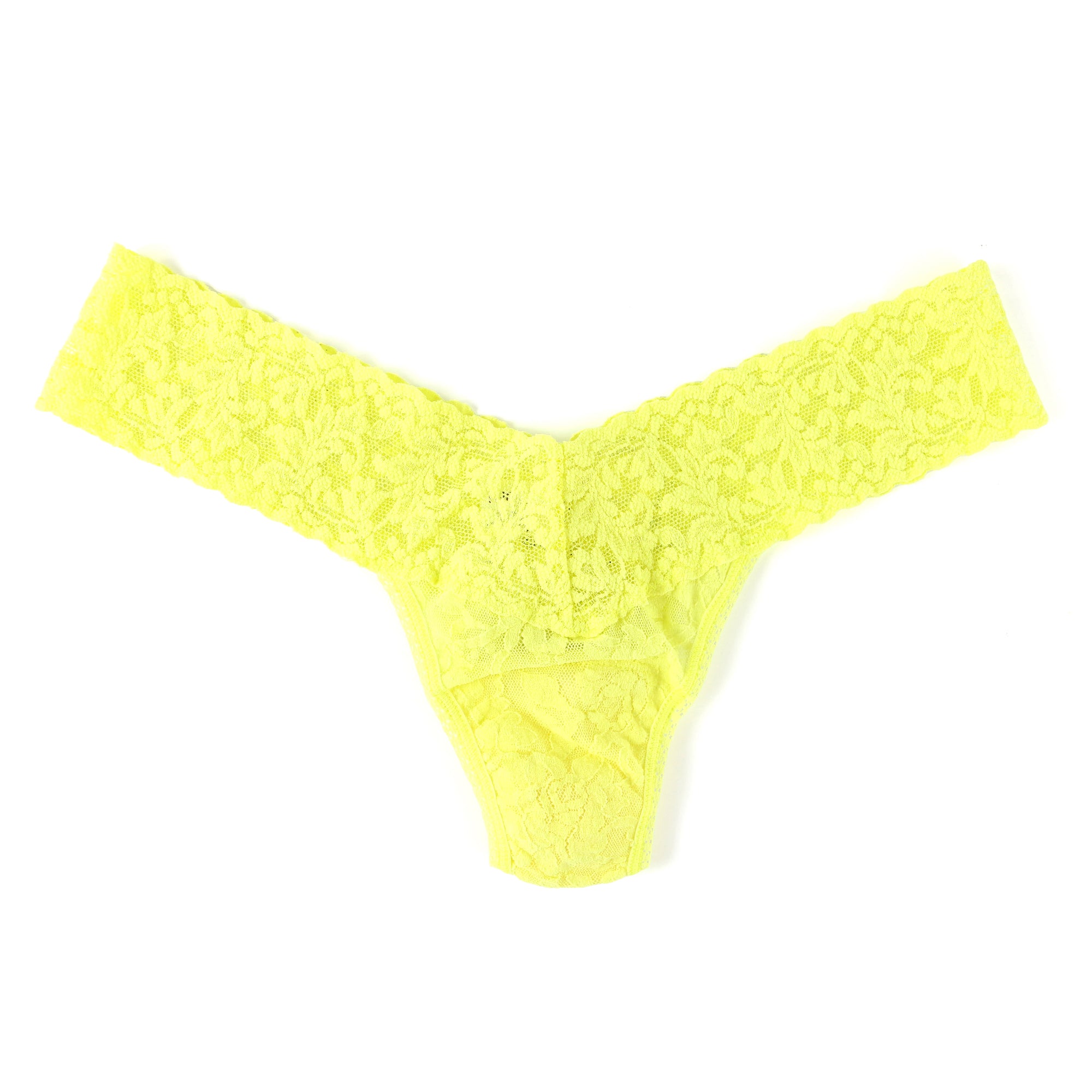 Petite Signature Lace Low Rise Thong | Sunshine Yellow