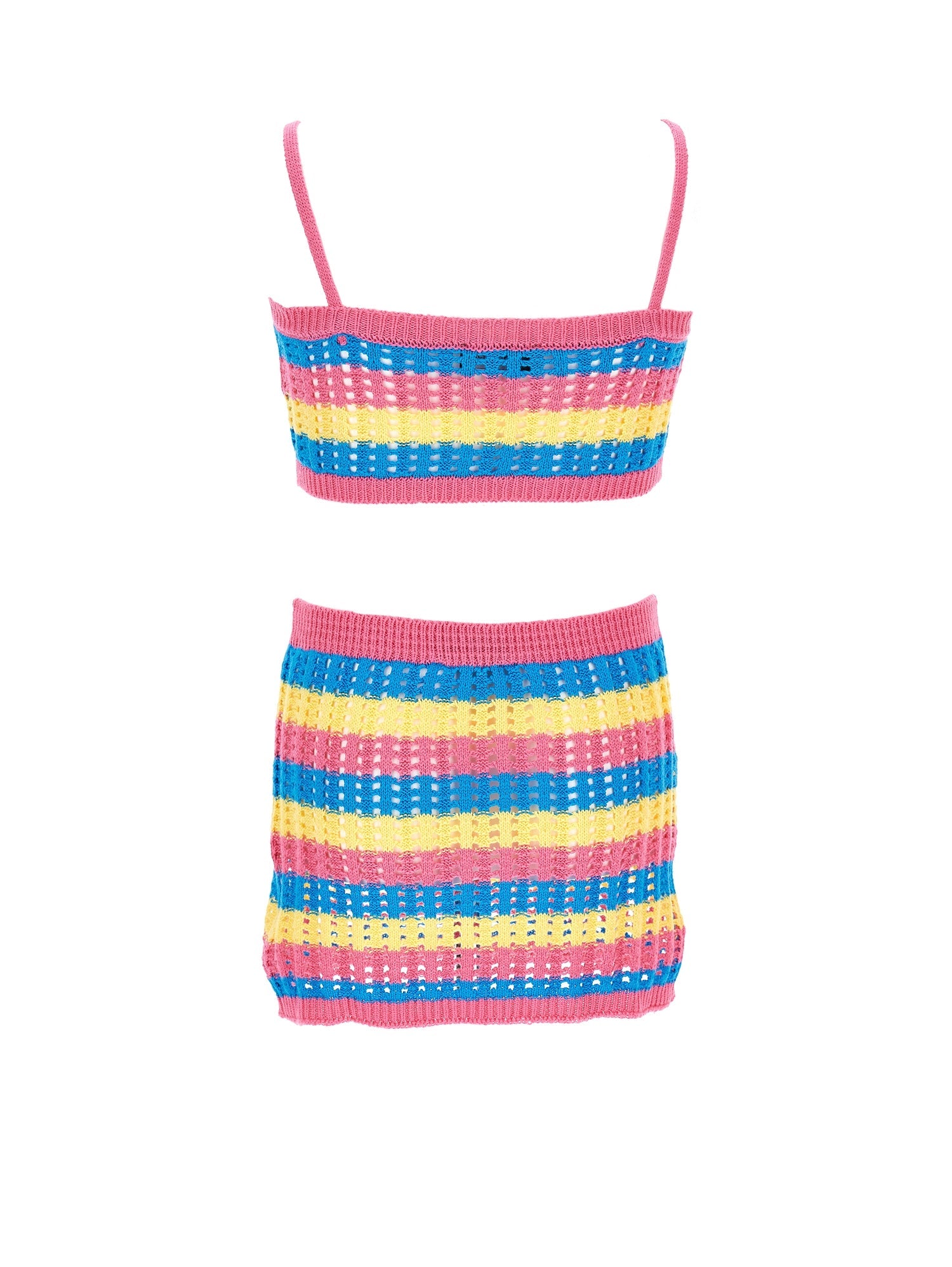 Girls | Crochet Beach Set | Cornflower Blue/Yellow