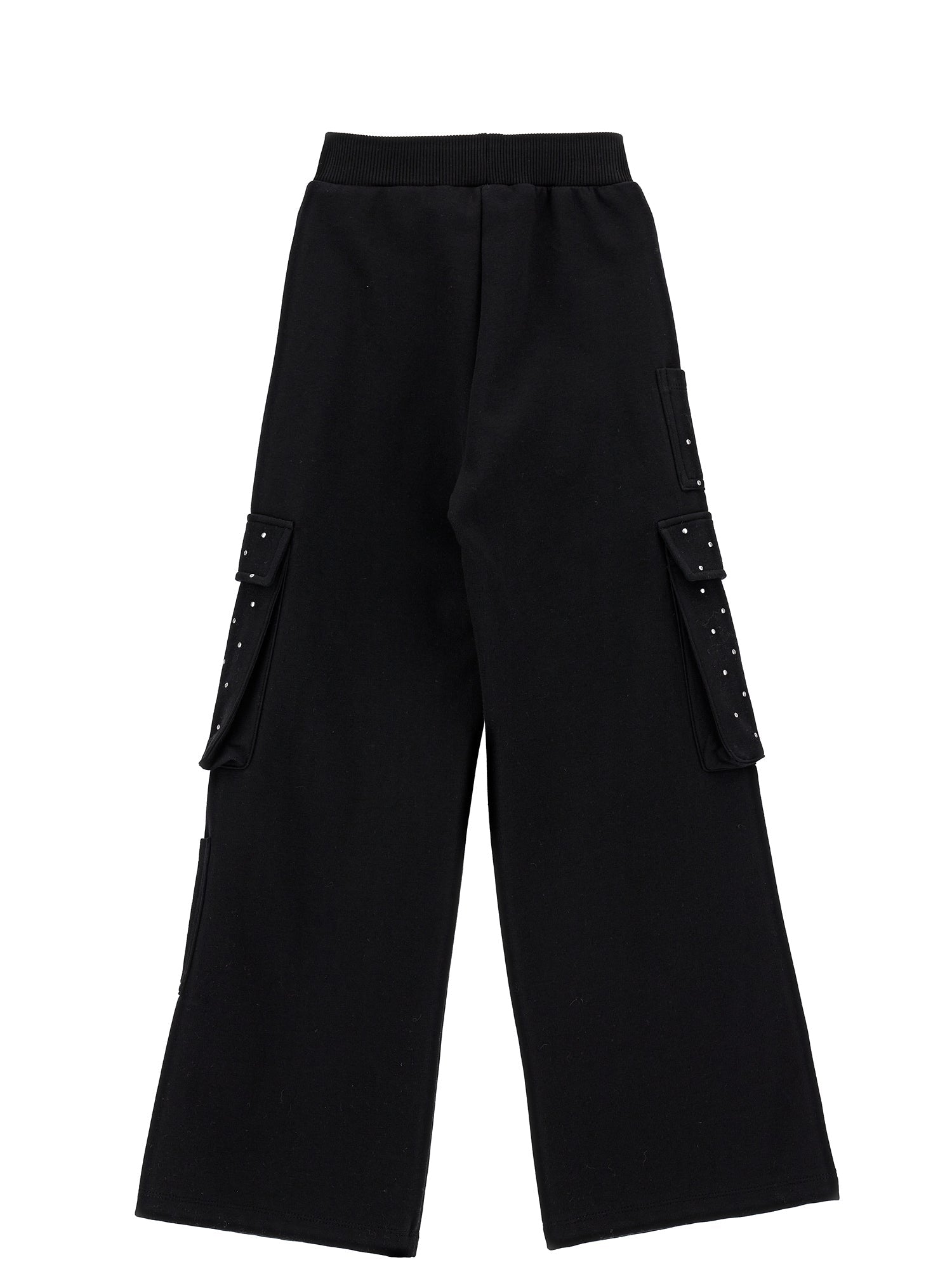 Girls | Cargo-Style Fleece Trousers | Black