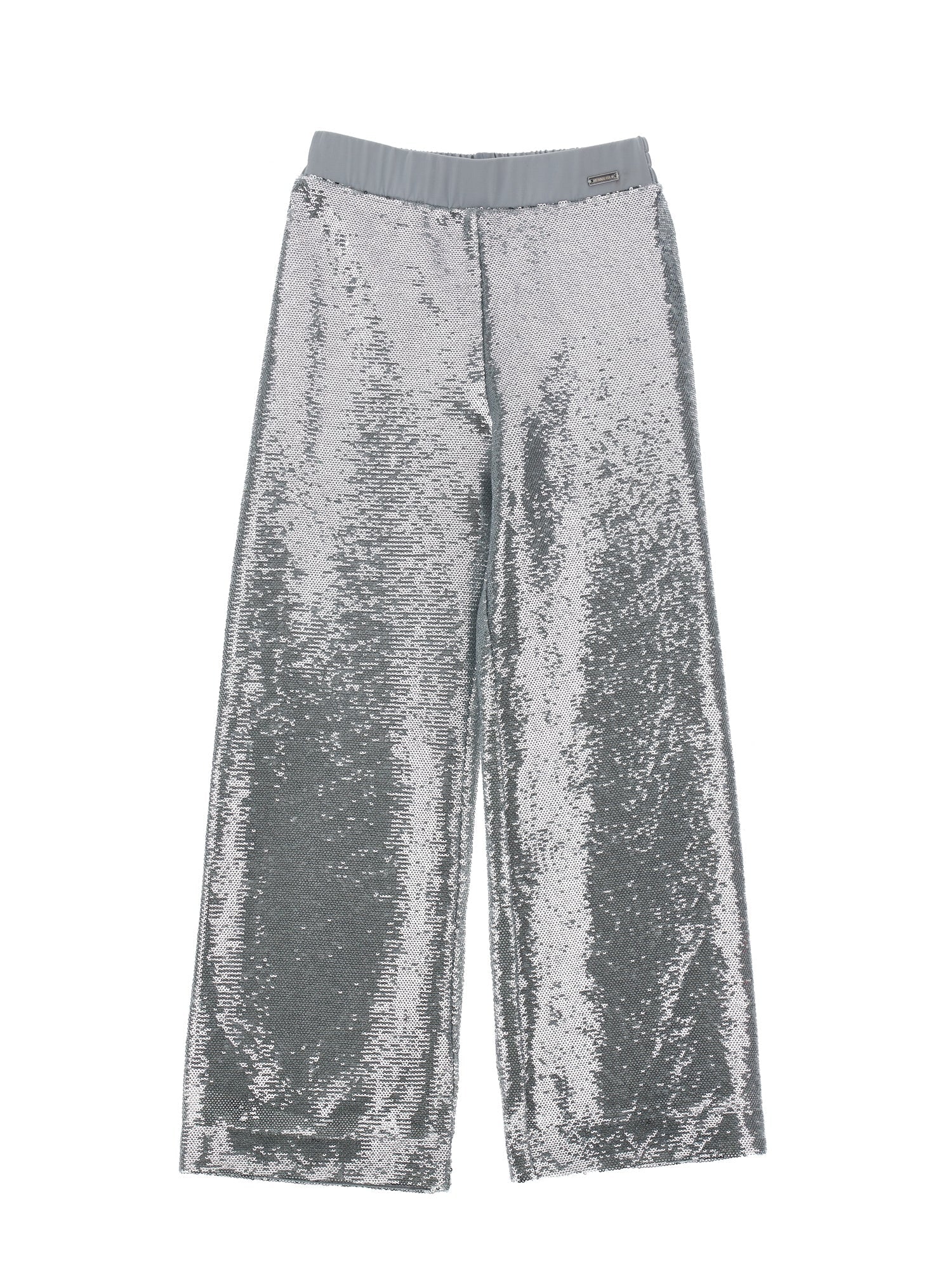 Girls | Sequined Palazzo Trousers | Silver