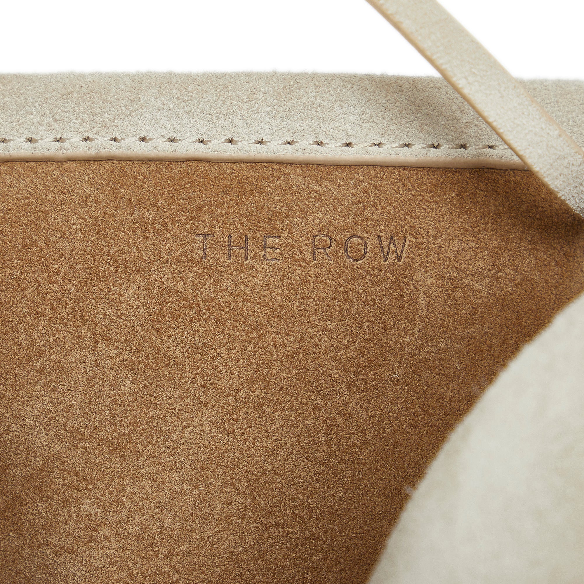 The Row | Pre-Owned Small N/S Park Suede Tote | Brown/Beige
