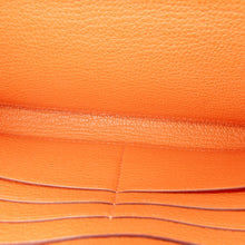 Hermes | Pre-Owned Chevre Mysore Kelly Longue Wallet | Orange