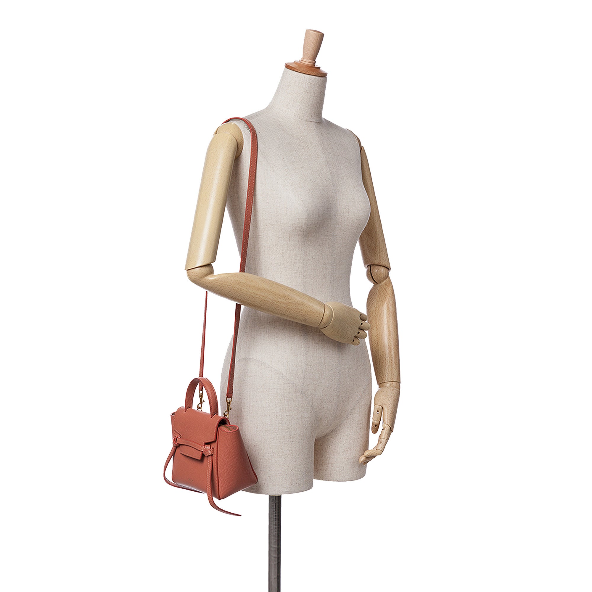 Celine | Pre-Owned Pico Grained Calfskin Belt Bag | Orange