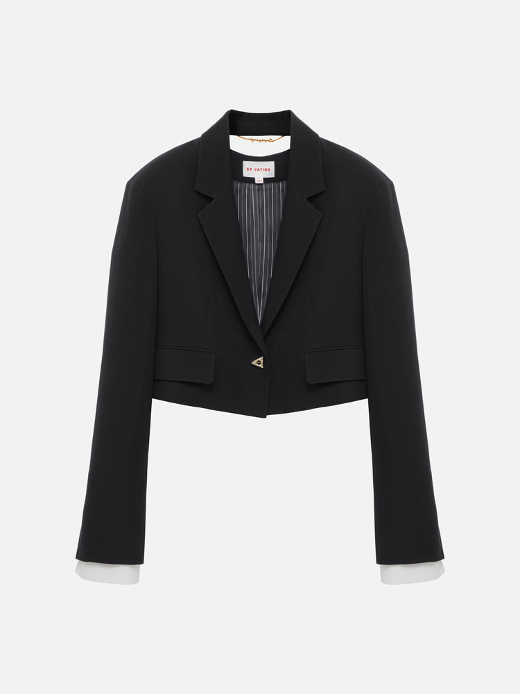 Cropped Blazer | Black