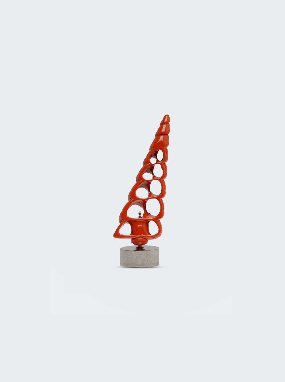 Women | Courrèges | Perforated Shell Earrings | Sunset Orange