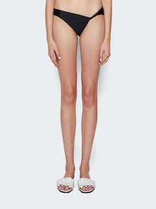 Women | Courrèges | Twist Tech Jersey Swim Bottoms | Black