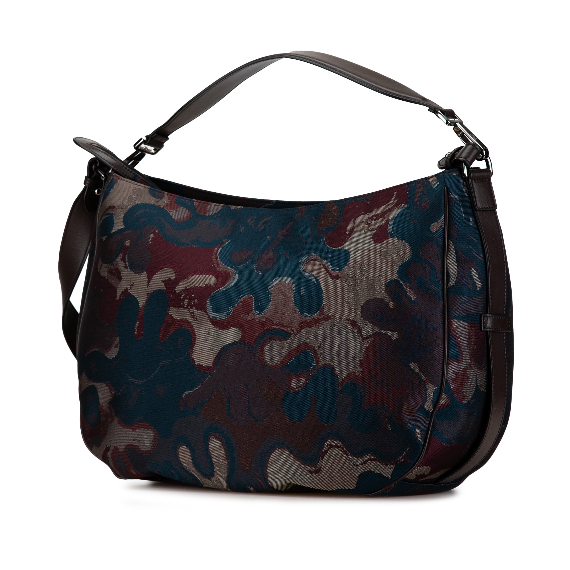 Dior | Pre-Owned Peter Doig Denim Camouflage Soft Saddle Bag | Brown