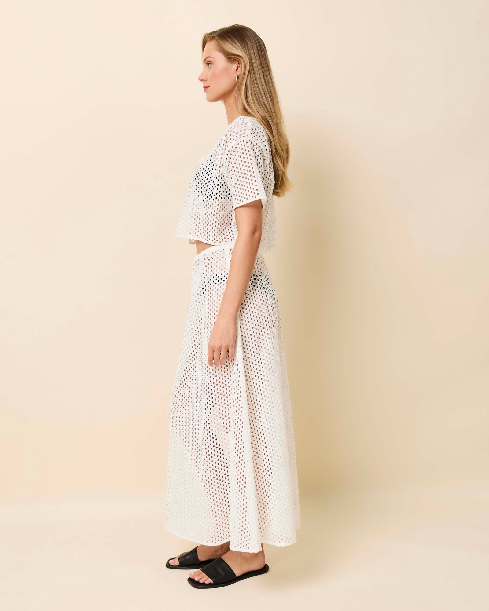 Womens | Sydney Skirt Baby Eyelet | Optic White