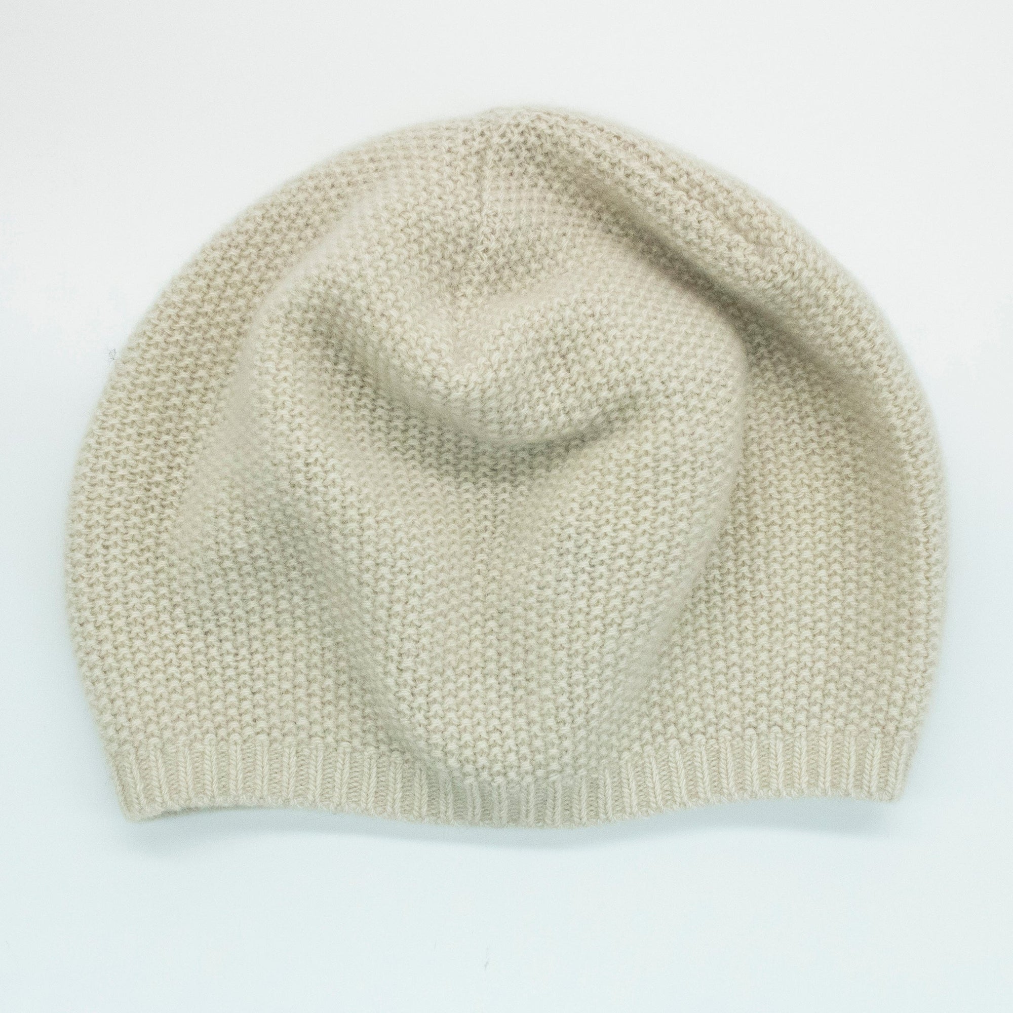 Cashmere Stitched Slouchy Hat | Ivory