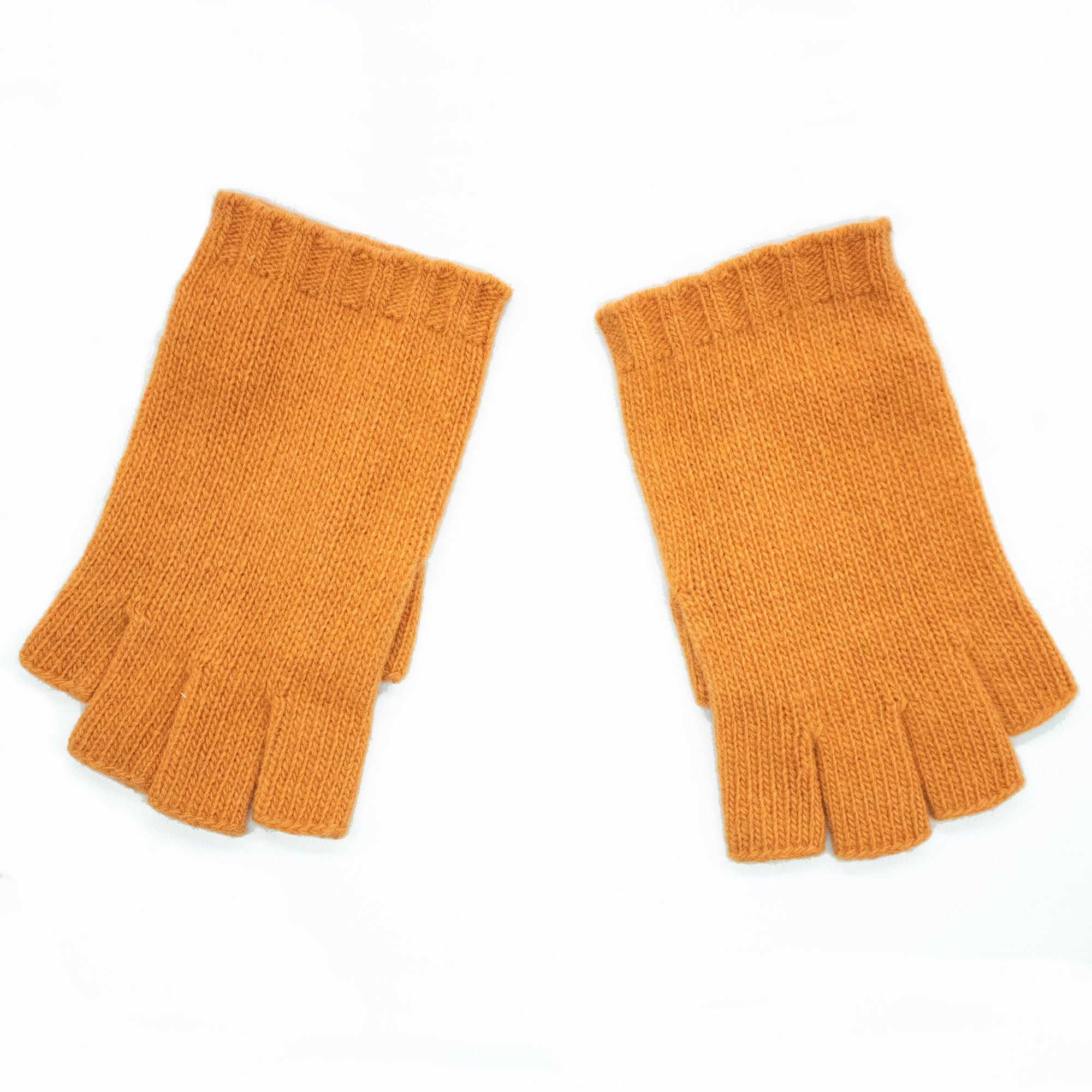 Kids Cashmere Fingerless Gloves | Persimmon