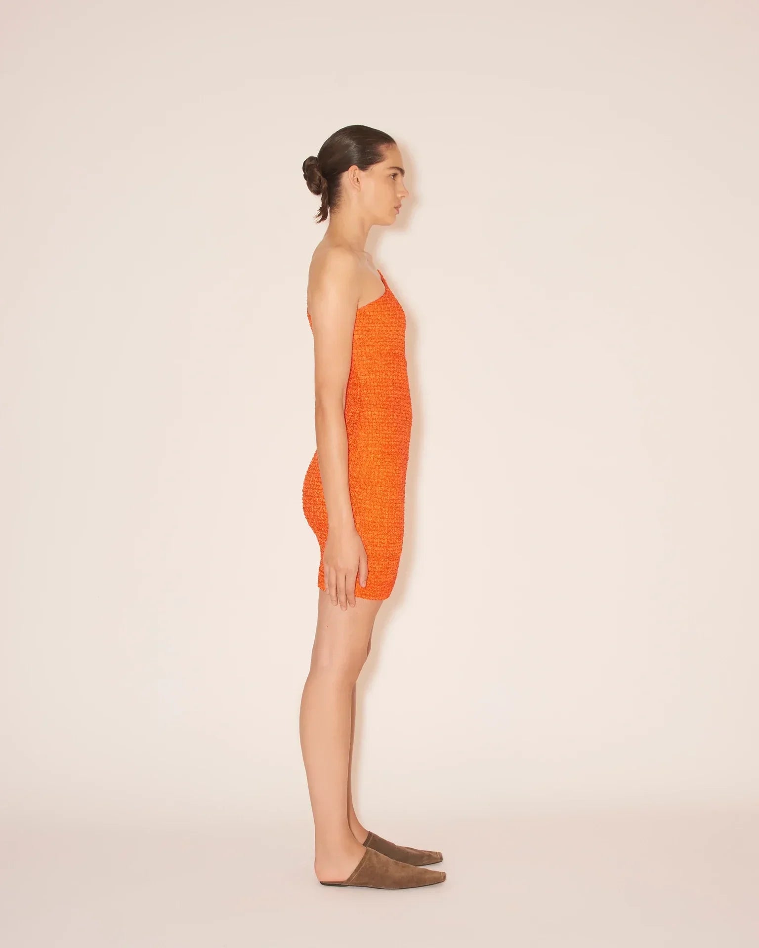 Mitra One Shoulder Dress | Orange