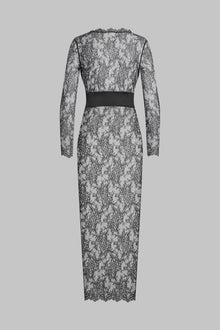 Wrap Over Long Dress - Rendez-Vous Private | Black