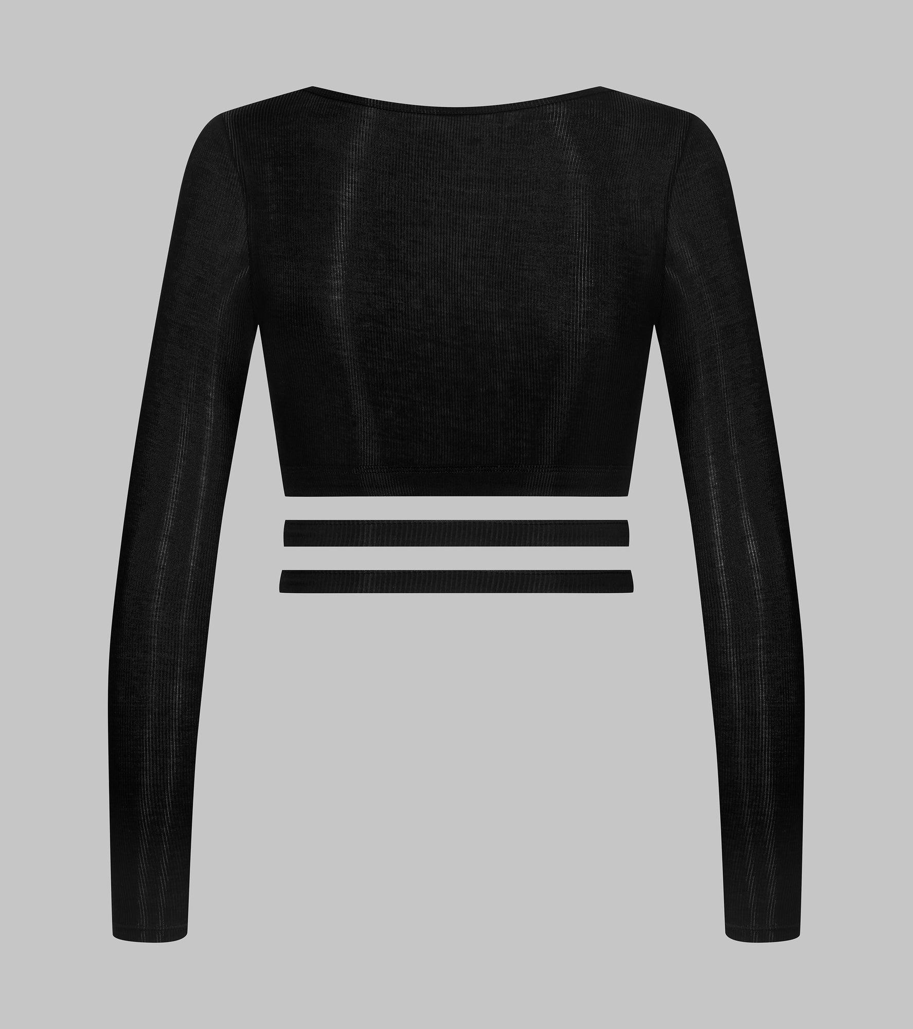 Long Sleeves Wrap Top - La Femme Amazone | Black