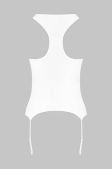Tank Top With Suspenders - La Femme Amazone | White