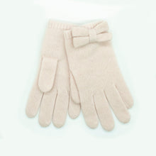 Kids Cashmere Gloves With Bow | Mallow