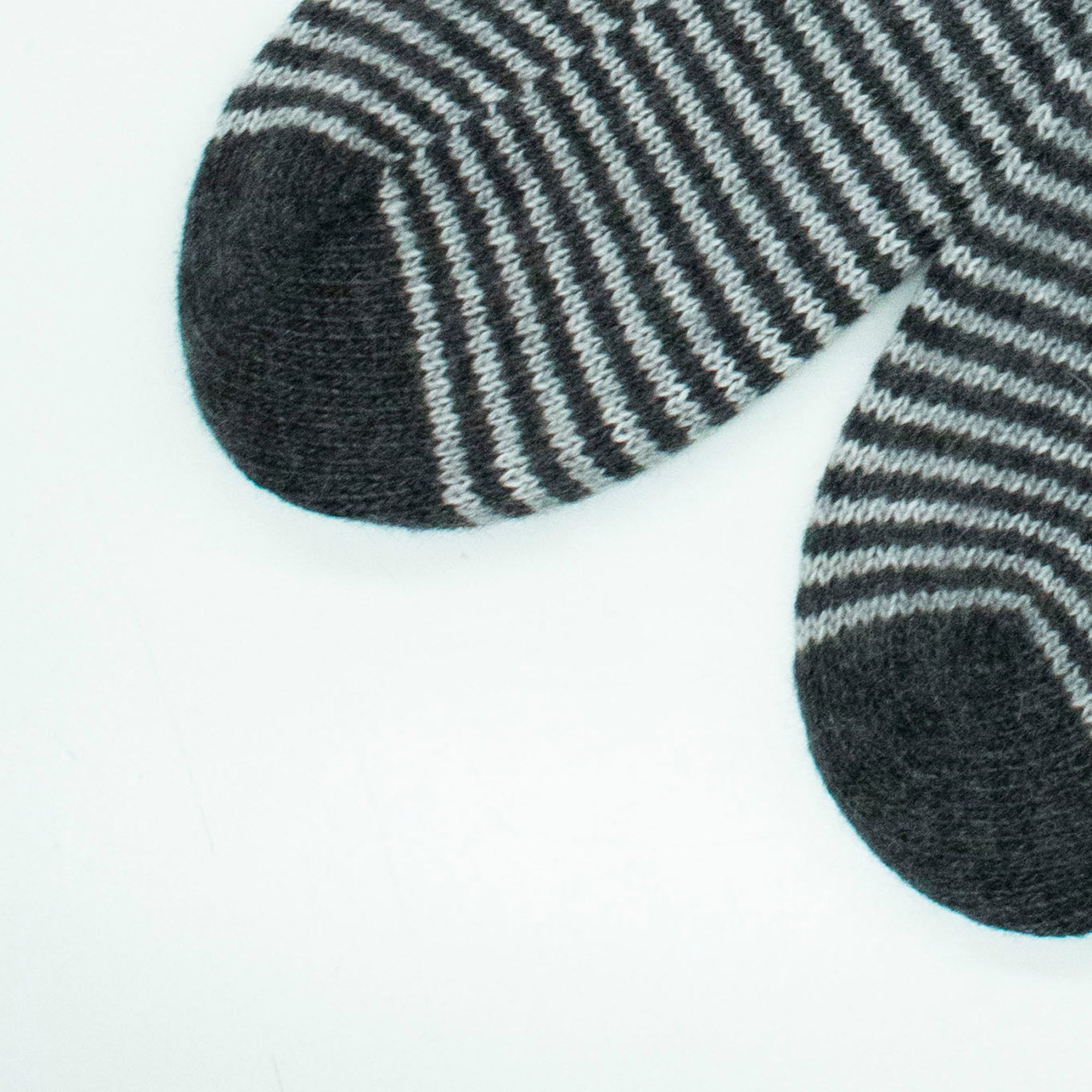 Cashmere Striped Socks | Charcoal