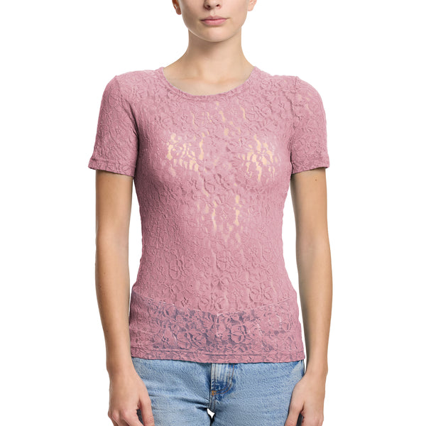 Flora Short Sleeve Top | Mauve Orchid (Pink)