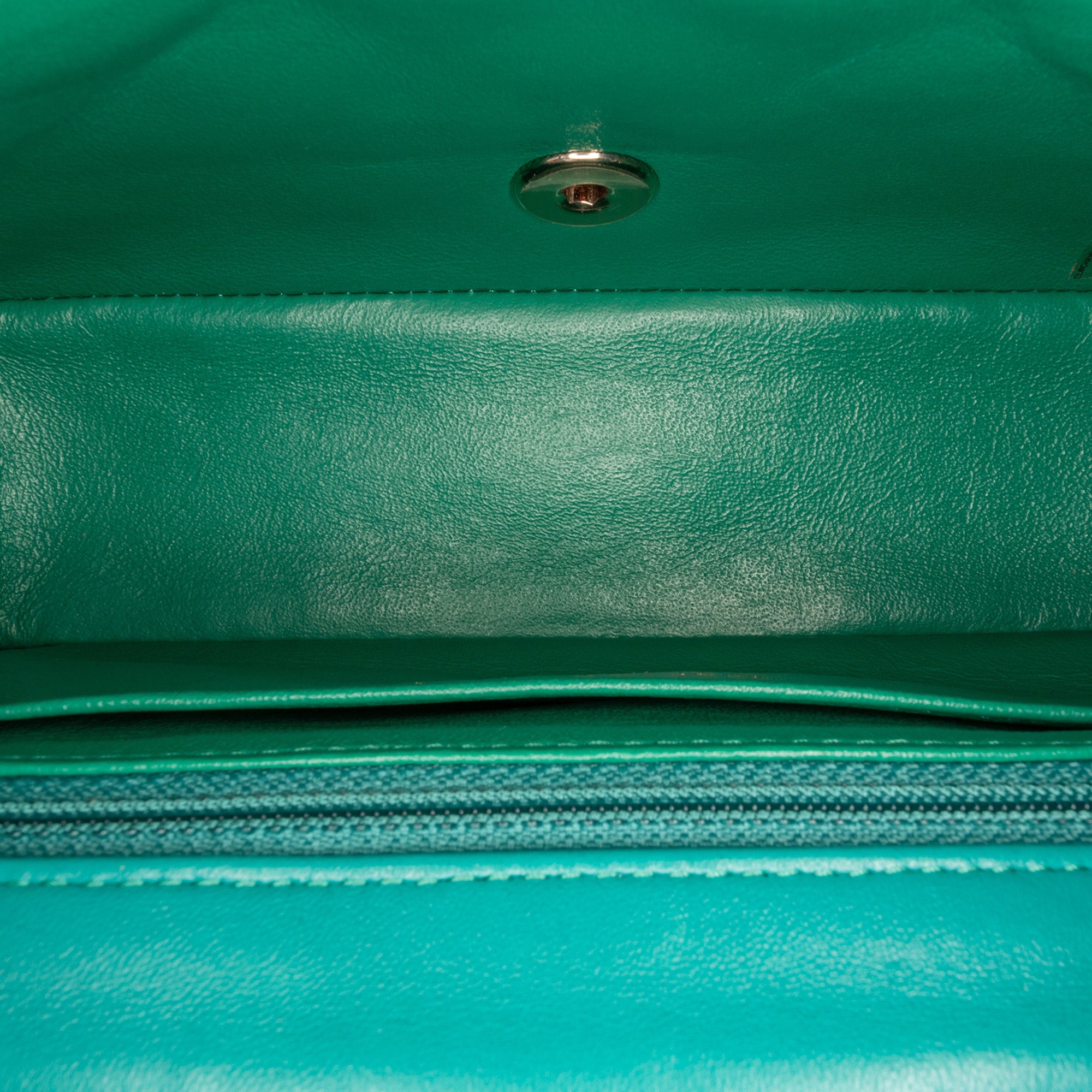 Chanel | Pre-Owned Mini Rectangular Classic Lambskin Single Flap | Blue/Turquoise