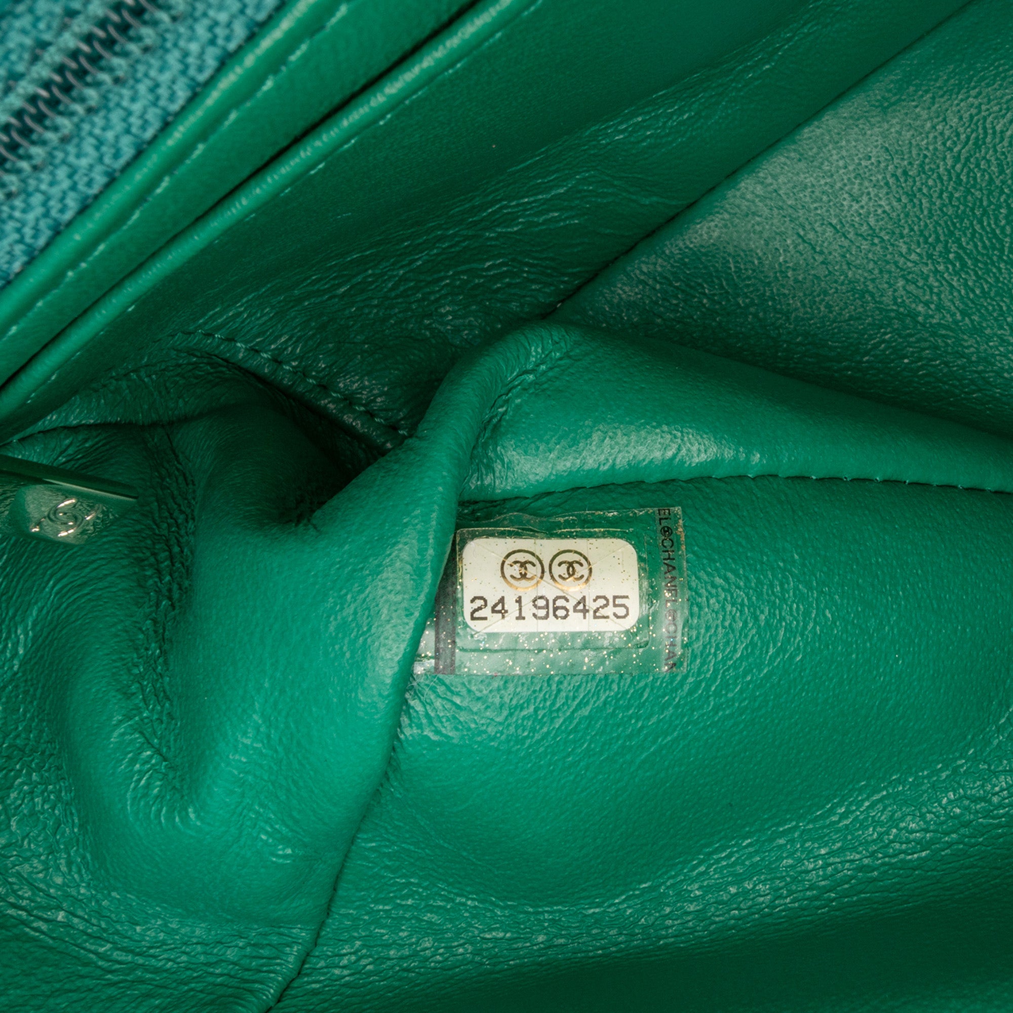 Chanel | Pre-Owned Mini Rectangular Classic Lambskin Single Flap | Blue/Turquoise