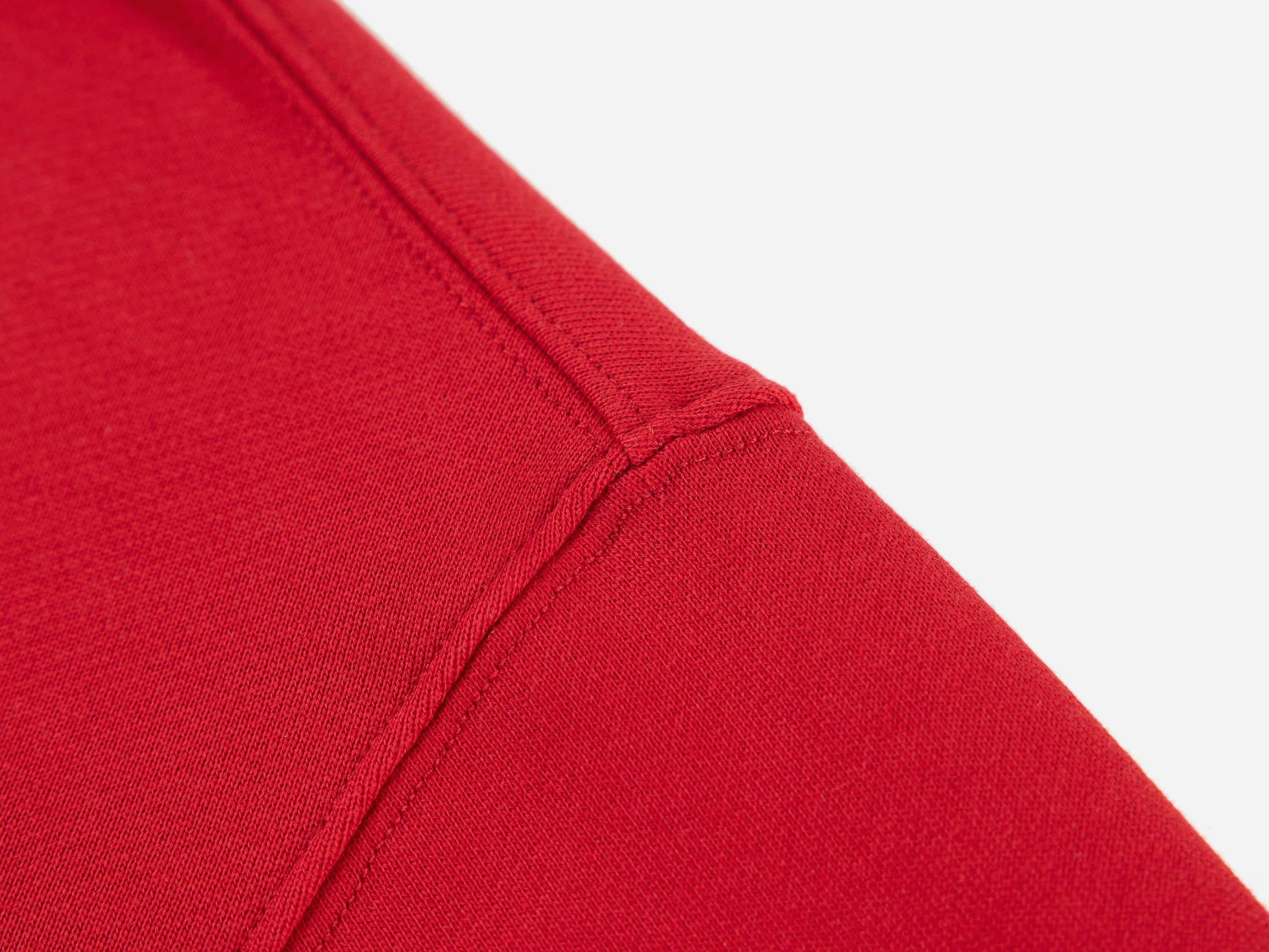 Cotton Embroidered Hoodie | Red