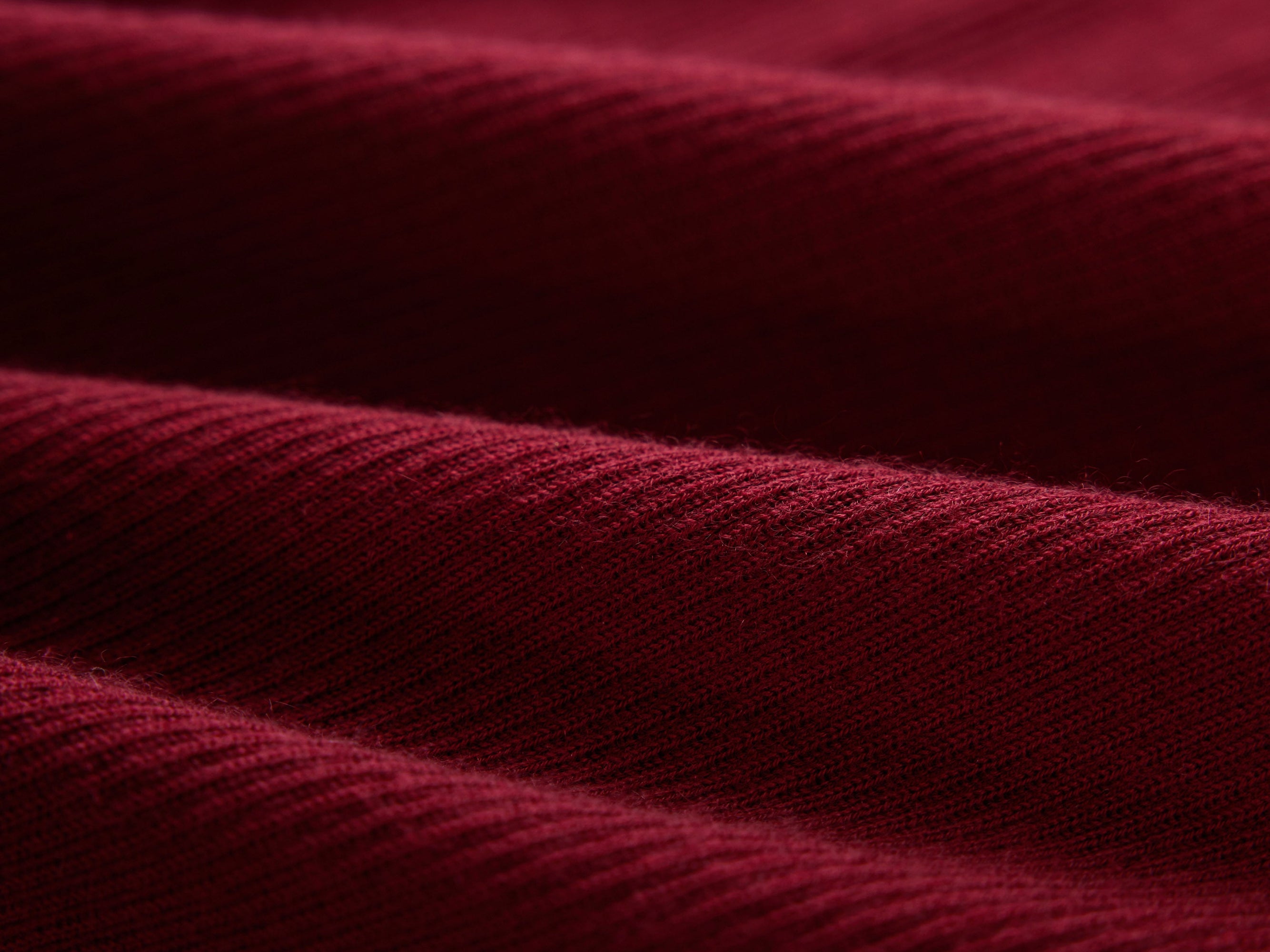 Turtleneck Knit Top | Wine Red