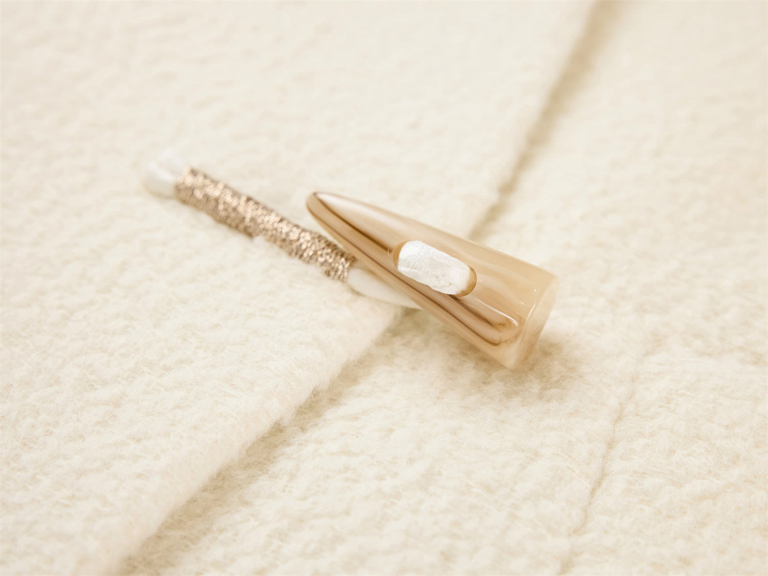 Boucle Long Blazer | Beige