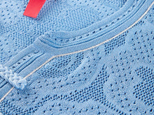 Lace Knit Top | Blue