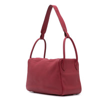 Hermes | Pre-Owned Clemence Lindy 34 | Red/Dark Red
