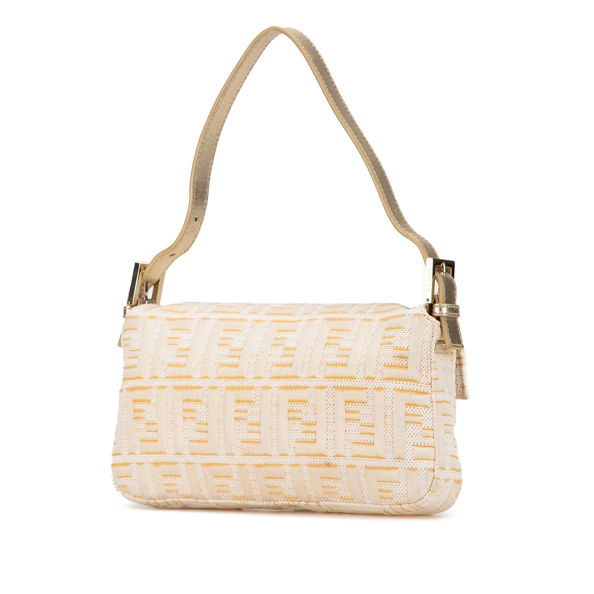 Fendi | Pre-Owned Zucca Metallic Lurex Baguette | Gold