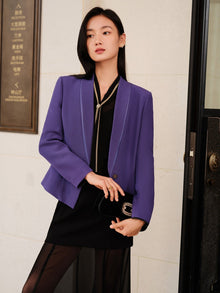 Silk Necktie-Style Scarf Shirt | Black