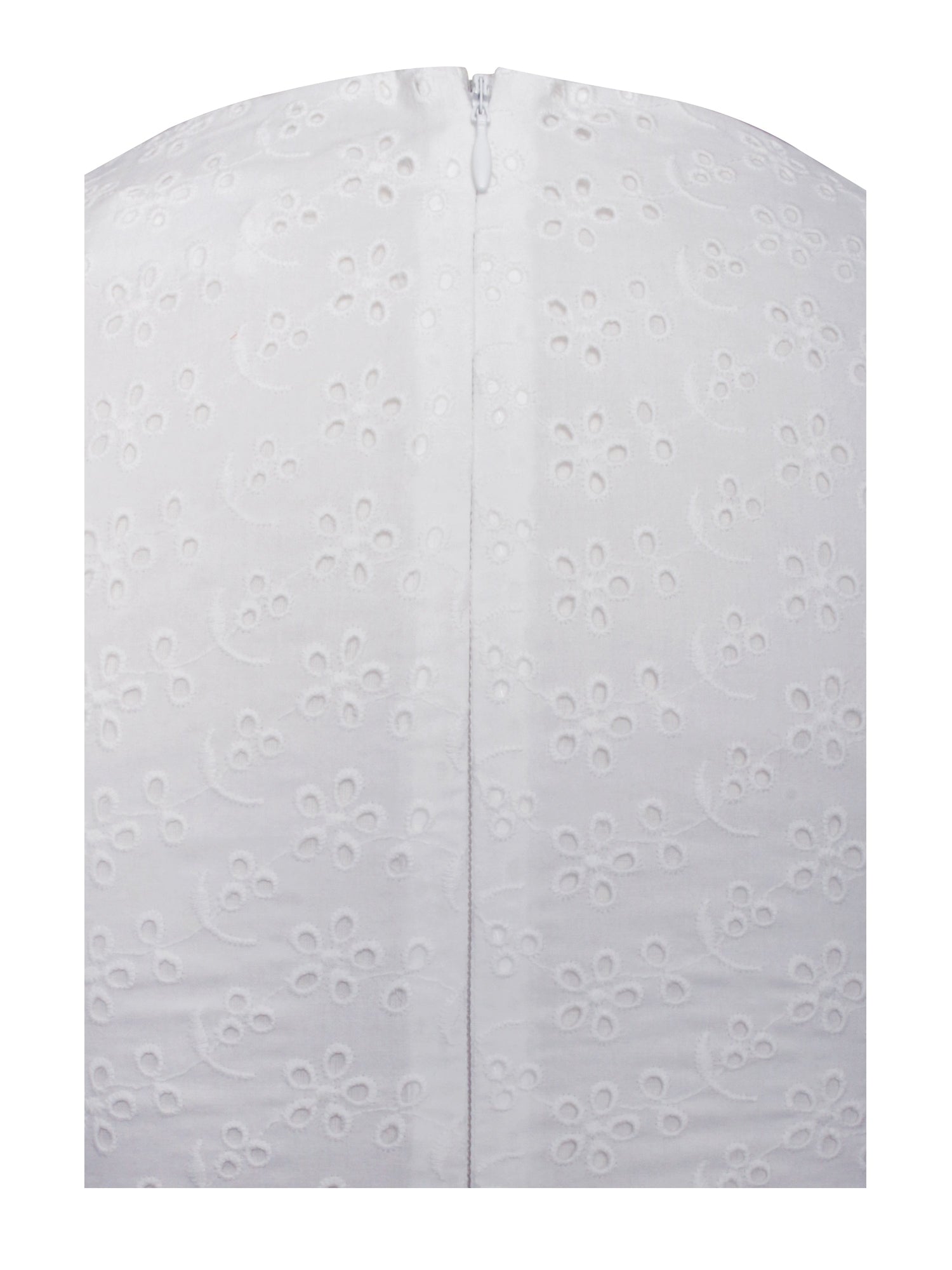 Aaliyah Eyelet Plunging Halter Drop Waist Mini Dress | White