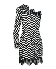 Stella McCartney | Wave-Print One-Shoulder Mini Dress