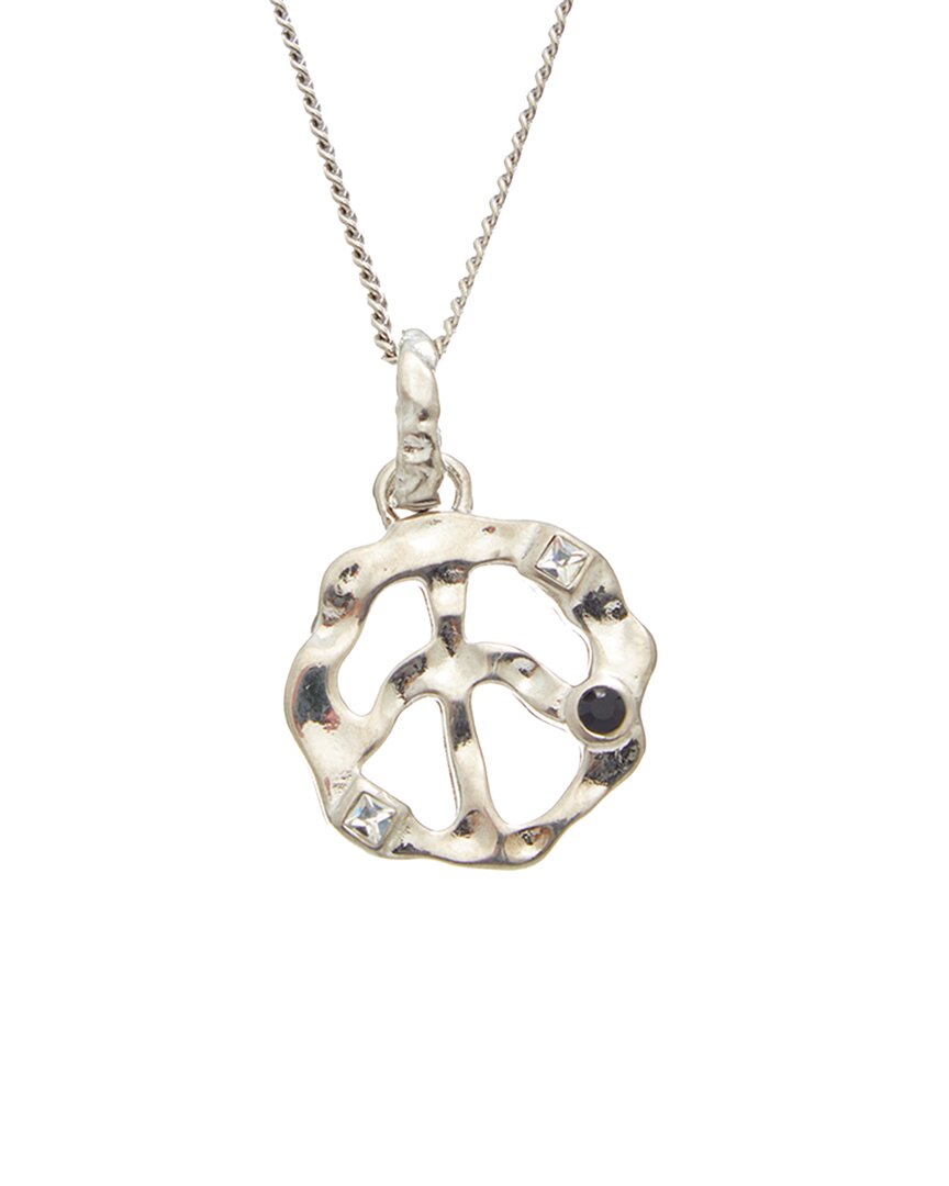 Palm Angels | Womens | Peace Sign Necklace | Silver