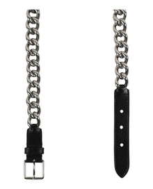 Alexander McQueen | Chain-Trimmed Leather Belt