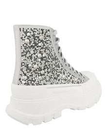 Alexander McQueen | Tread Slick Crystal Lace-Up Boots