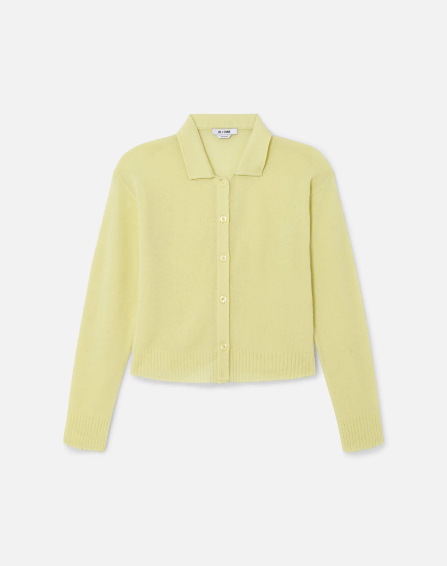 Womens | The Loose Polo Cardigan | Limeade