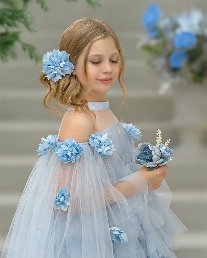 Alaska Baby Blue Tulle Dress | Blue