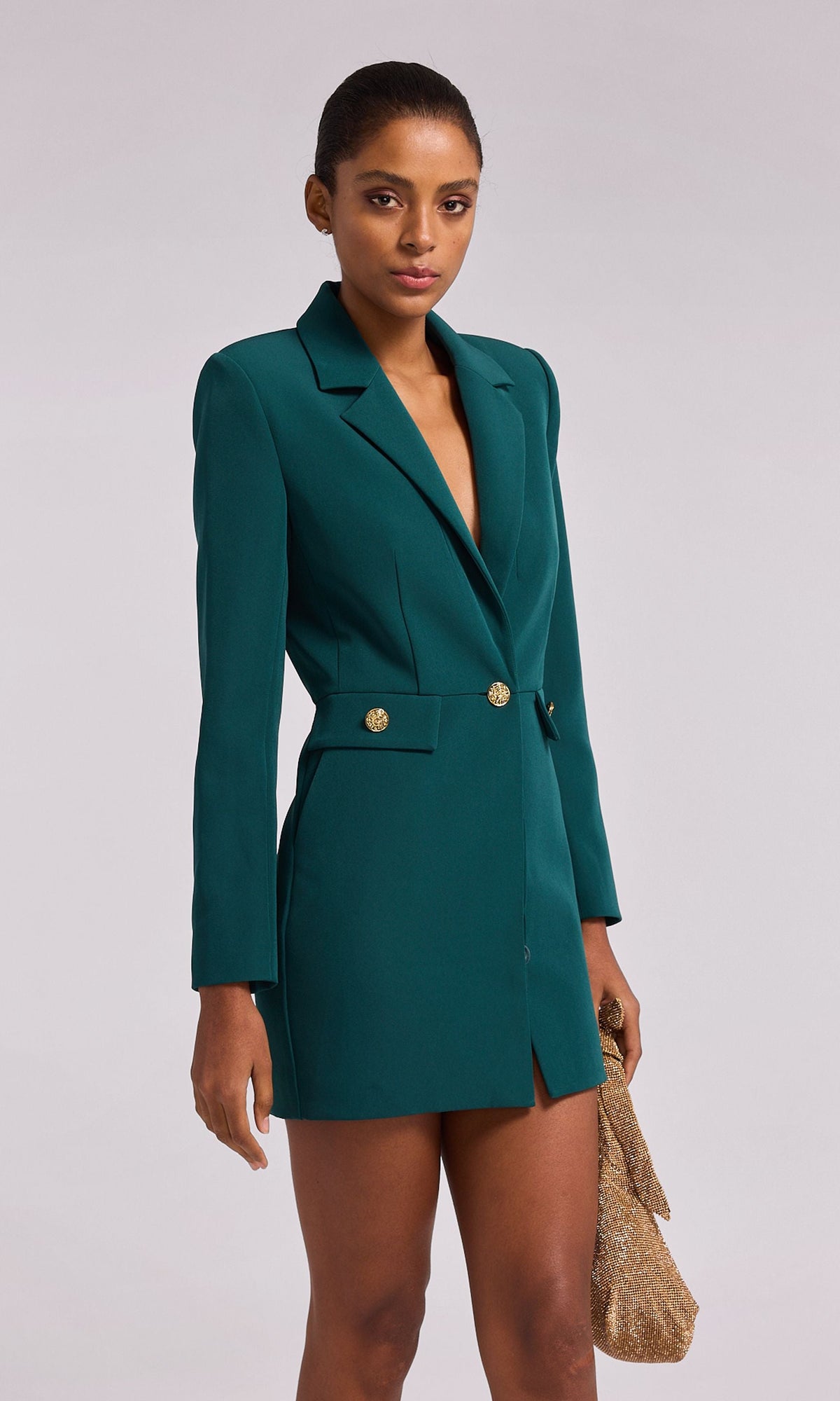 Jeanne Crepe Blazer Dress | Hunter
