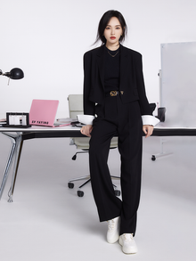 Cropped Blazer | Black