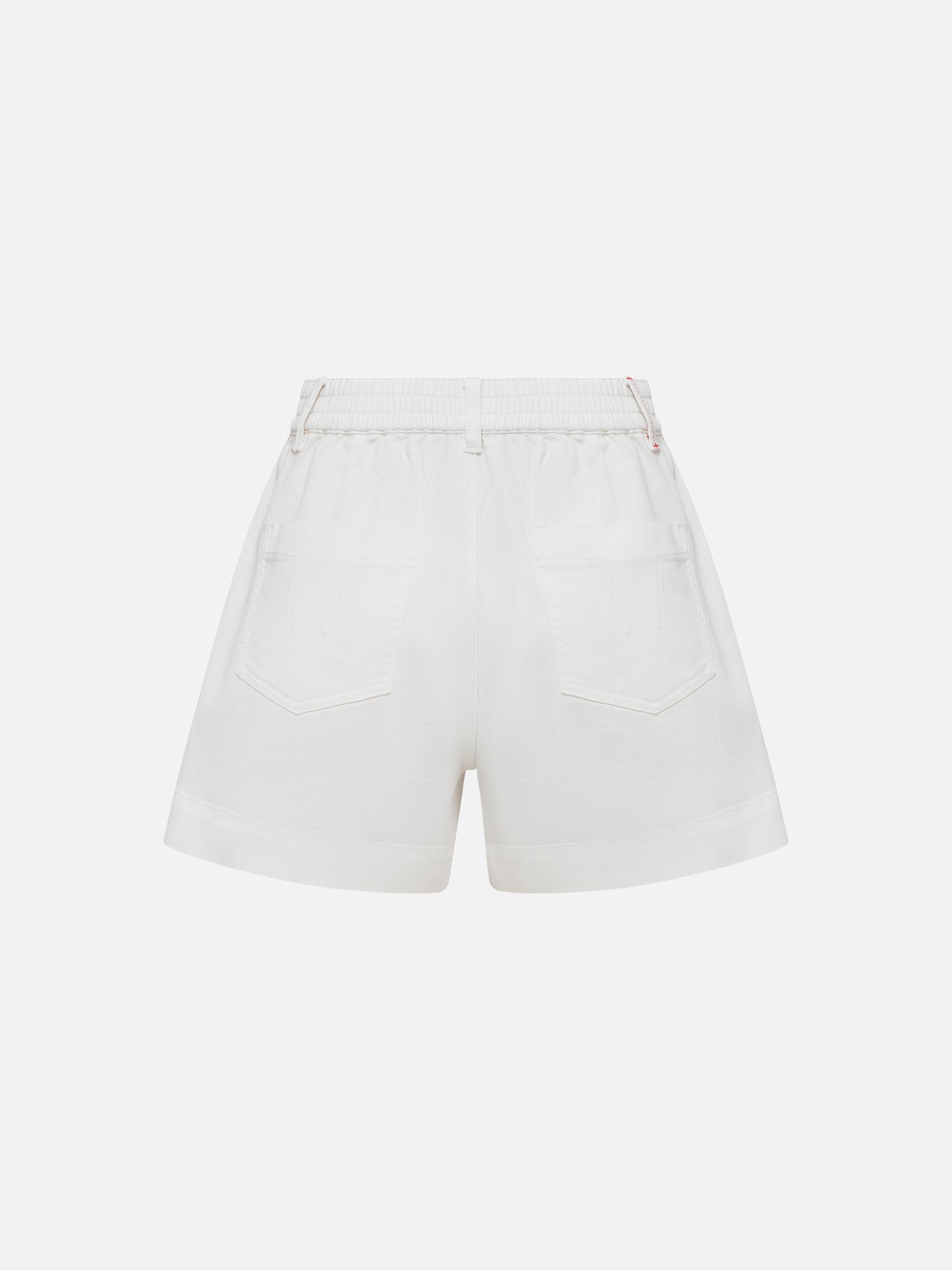 Tencel Cotton Denim Shorts | White