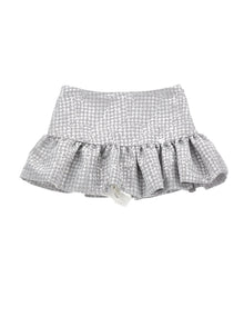 Girls | Houndstooth Jacquard Short Skirt | Silver