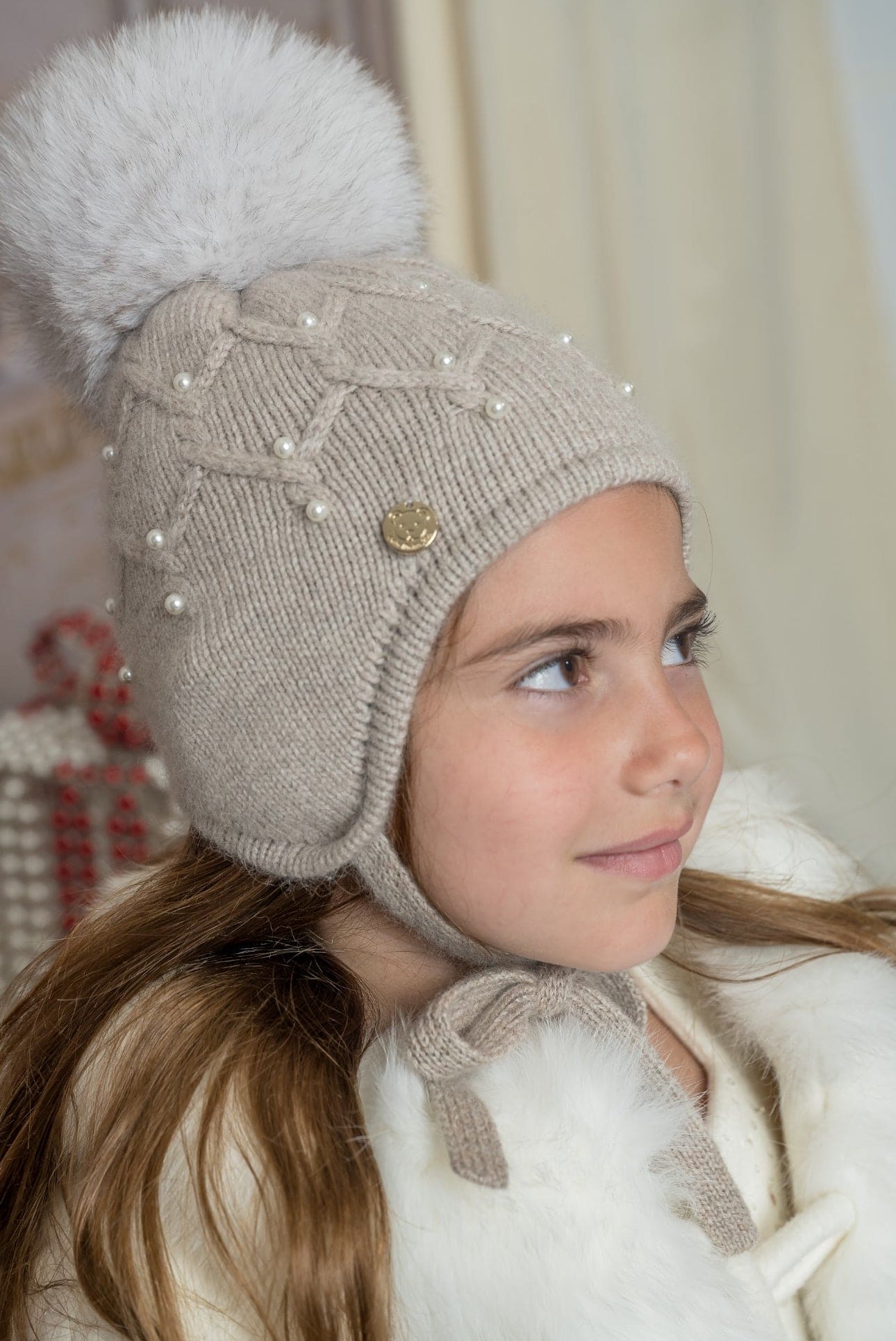 Karenina Pearl Aviator Hat | Pearl