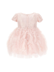 Girls | Silk Hand Tulle And Sequin Dress | Antique Pink