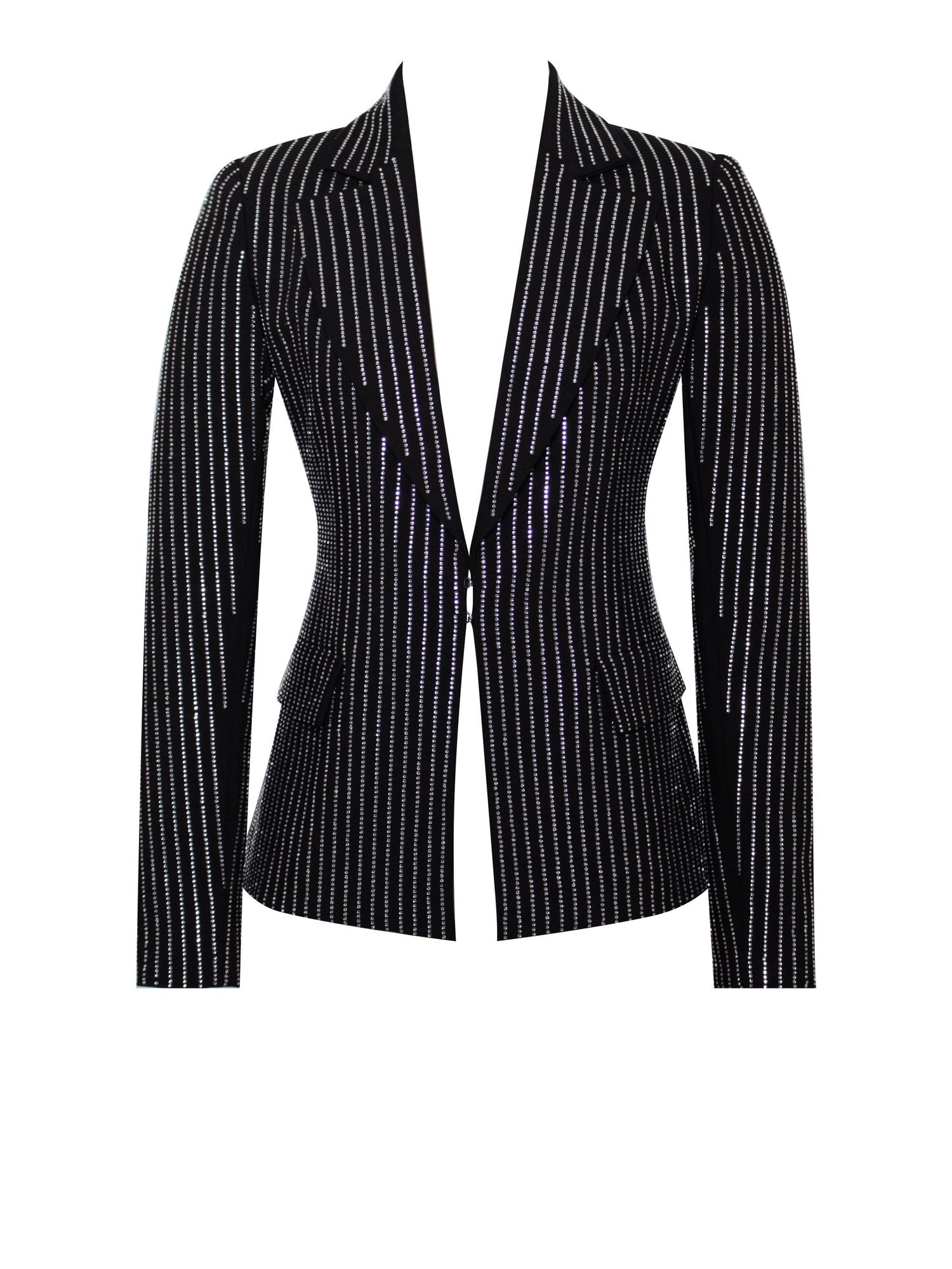 Teagan Crystal Blazer Jacket | Black