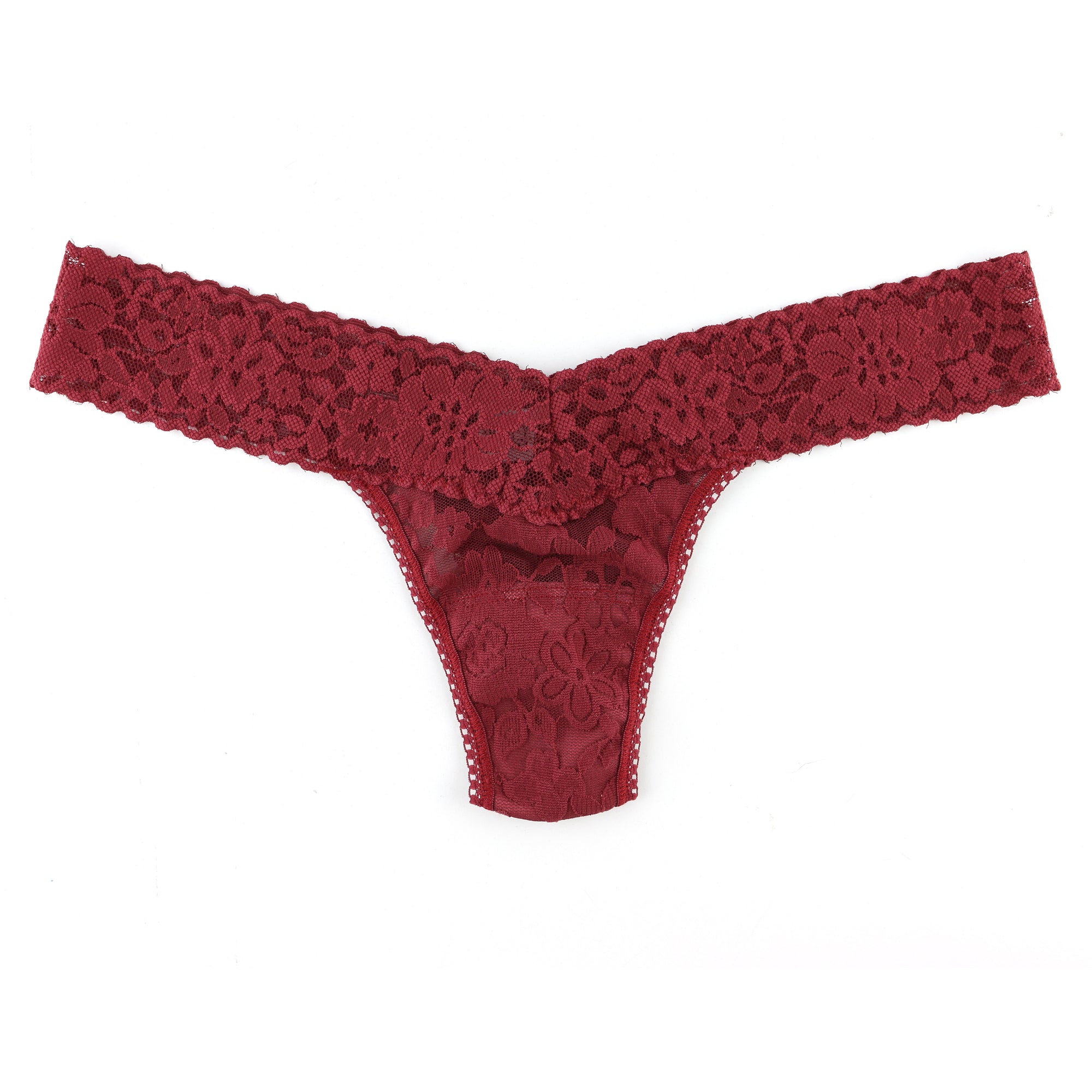 Daily Lace Low Rise Thong | Shiraz Red