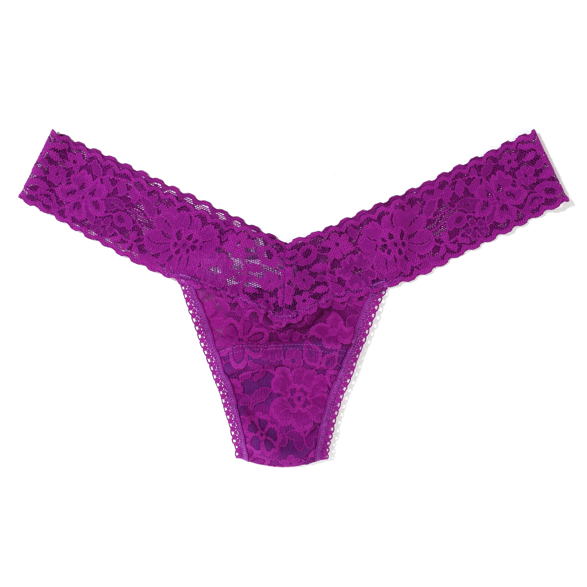 Petite Daily Lace Low Rise Thong | Aster Garland (Purple)