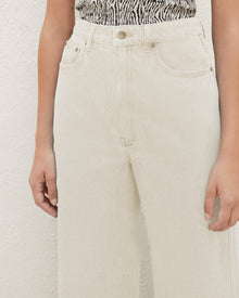 Womens | Ramos Wide Leg Jeans | Creme