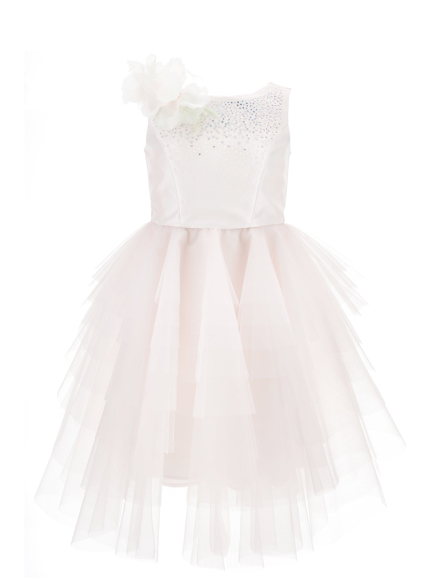 Girls | Matte Sunlight Mikado Dress | Light Pink